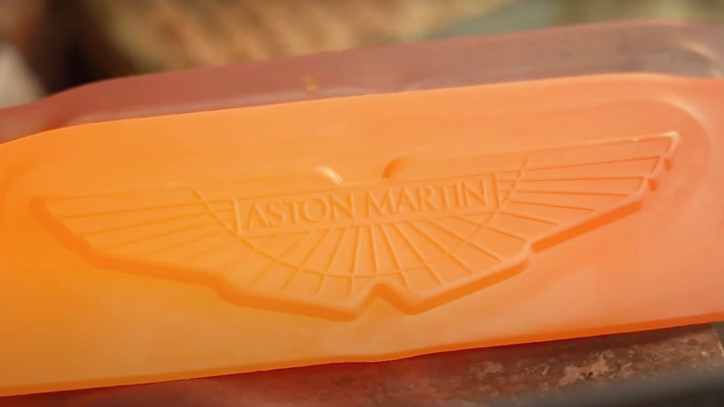 Aston Martin badges are forged in a 1,472 degree flame.